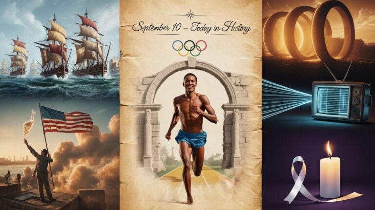 Today in History — September 10 knits together governance crises, scientific firsts, sporting feats, and cultural milestones.