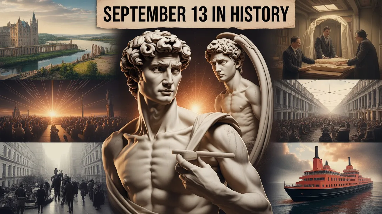 In Today in History — September 13 you’ll find Michelangelo’s chisel strikes, battlefield smoke on the Plains of Abraham, experimental flashes that changed physics, and modern media debuts that reshaped popular culture.