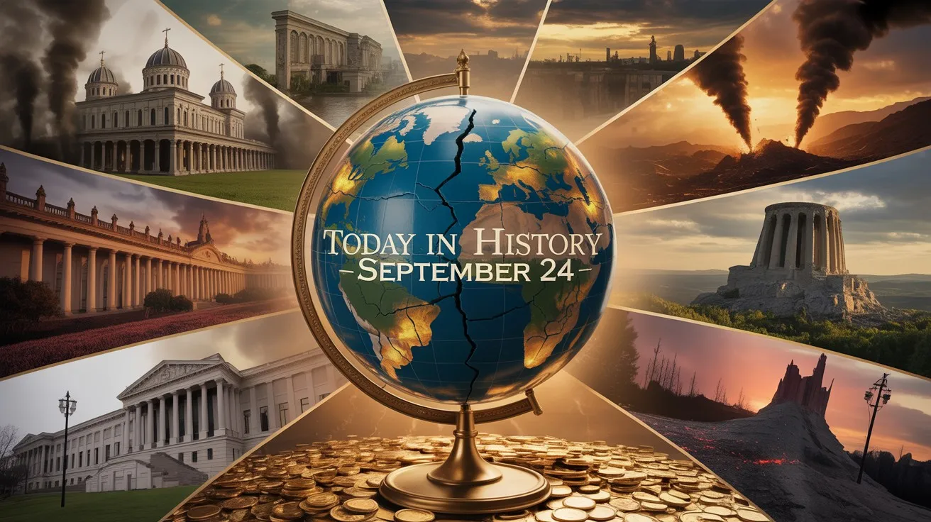 Today in History September 24 features battles, independence milestones, cultural firsts, famous births, and global events that shaped the world.