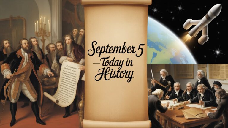 . In Today in History — September 5, you’ll find moments of statecraft and spectacle, scientific firsts and quietly consequential votes — days that, together, show how small acts and big launches shape what comes next.