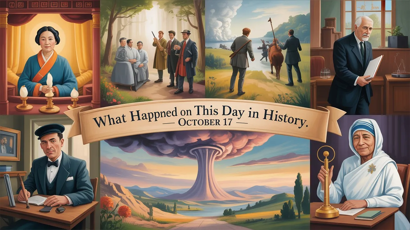 What happened on this day in history October 17? Explore key moments from ancient dynasties to 20th-century revolutions and unforgettable global events.