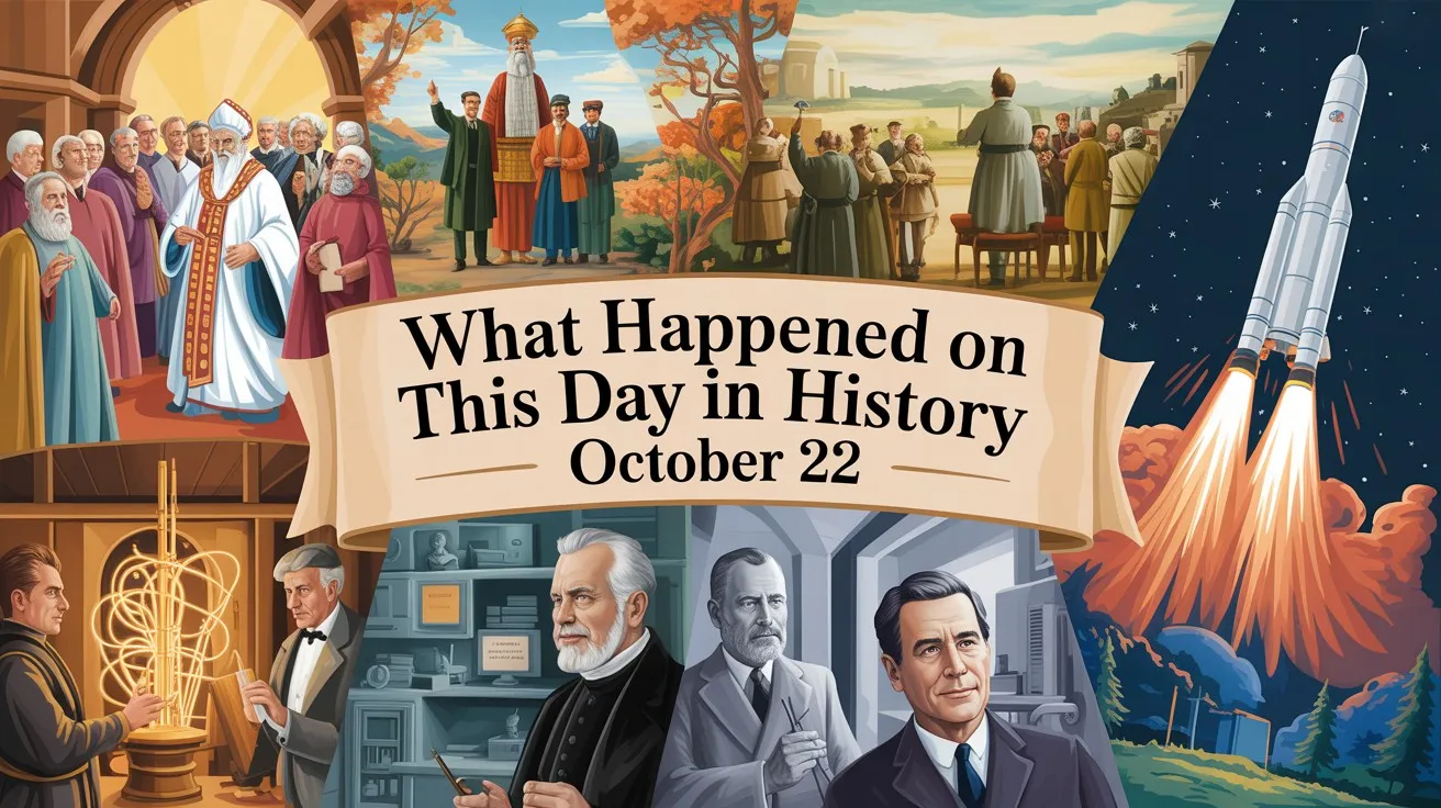 Discover what happened on this day in history October 22, from ancient wars and royal changes to scientific milestones and cultural breakthroughs. Explore key global events, famous birthdays, and unforgettable moments that shaped the world.