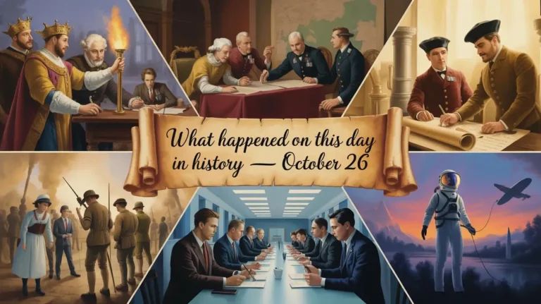 What happened on this day in history October 24 traces moments of power, discovery, and change — from empires forged and battles fought to modern milestones in art, science, and diplomacy.