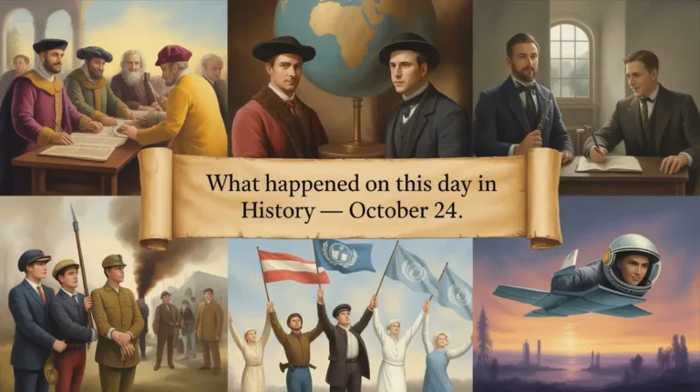 Ancient councils, naval battles and space firsts — What happened on this day in history October 24 — a compact guide to turning points in faith, power and invention.