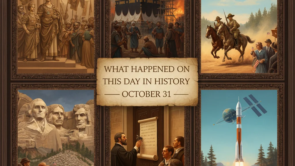 What happened on this day in history October 31 brings together imperial turns, revolutionary acts, aviation and space milestones, and cultural premieres—an archival tour of how power, invention and crisis recur across centuries.