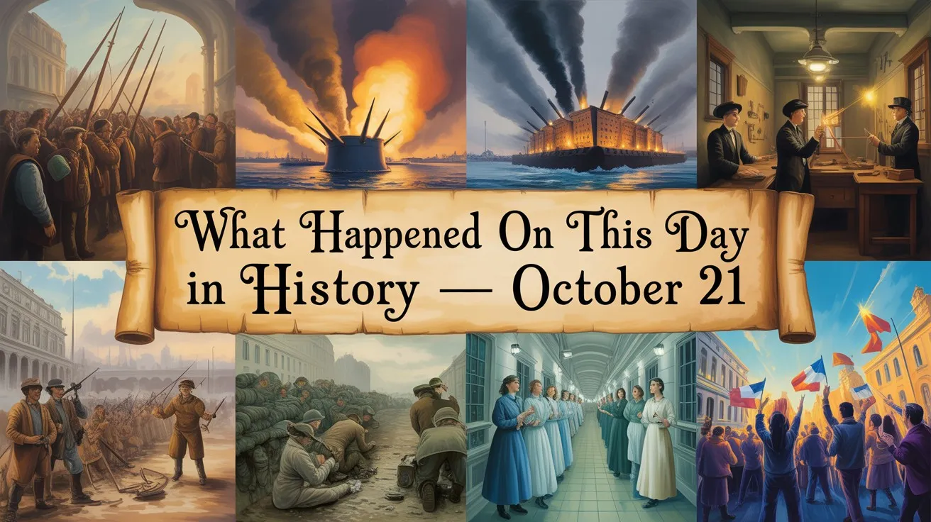 From great battles to cultural milestones, explore what happened on this day in history October 21—a timeline of moments that changed nations and inspired generations.