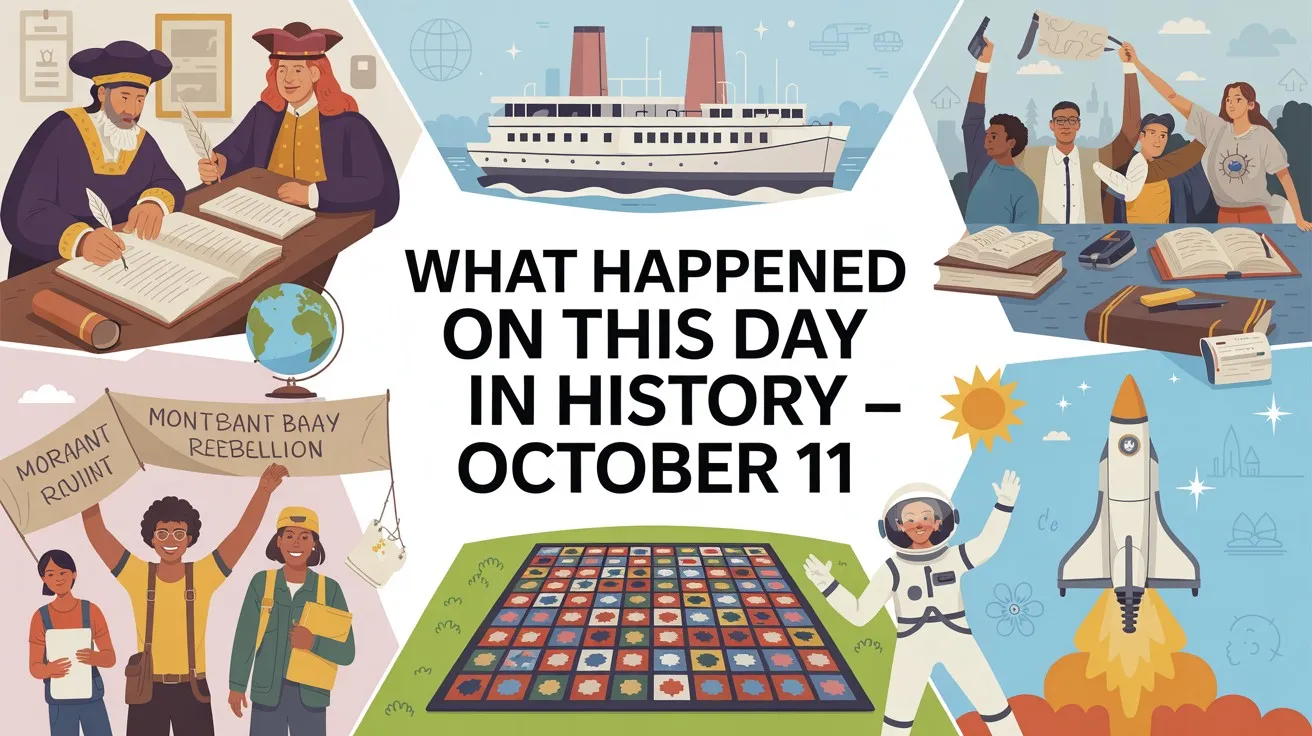 Discover what happened on this day in history October 11 — from medieval treaties and revolutionary uprisings to space exploration and global milestones that shaped our world.