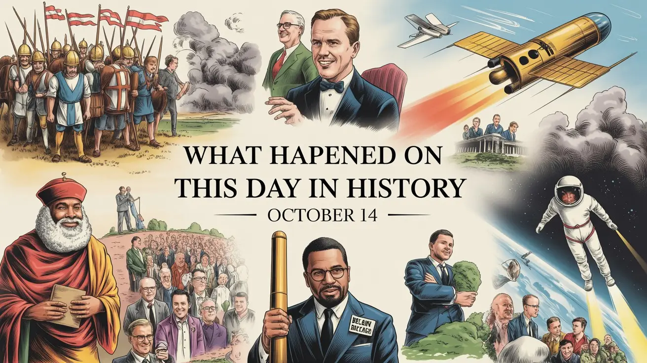 Find out what happened on this day in history October 14, featuring major milestones across centuries — from heroic acts and groundbreaking flights to global movements that changed the world.