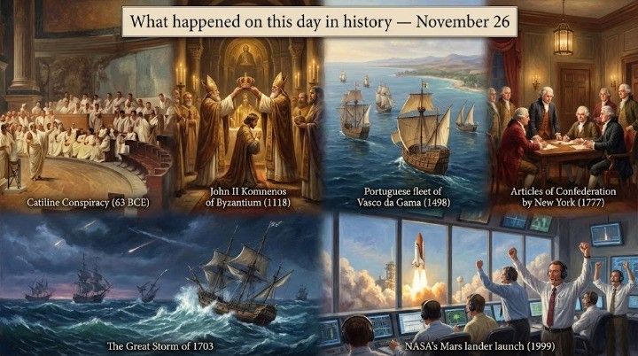 A brief sweep of conflicts, discoveries, state decisions and public moments that defined November 26 through centuries. At its core sits the question: What happened on this day in history November 26.
