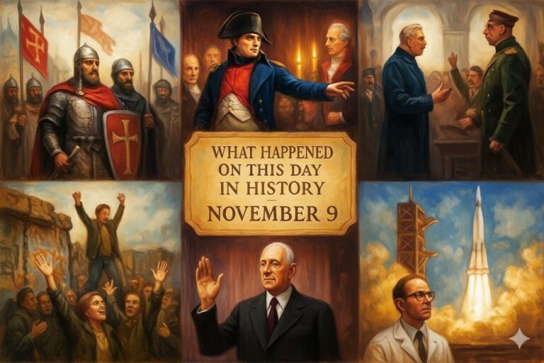Church councils, inventions and landmark elections feature in what happened on this day in history November 9 — a day that threads local upheavals into wider historical shifts.