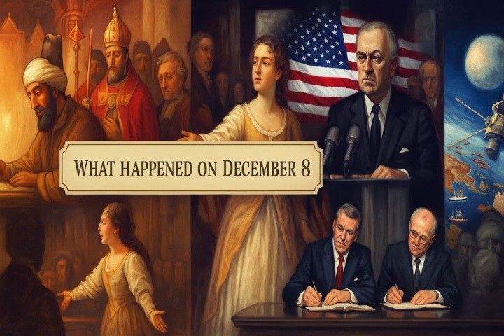 A concise chronicle: What happened on this day in history December 8 — key events, major milestones, notable births and deaths, plus cultural and scientific moments that shaped the world.