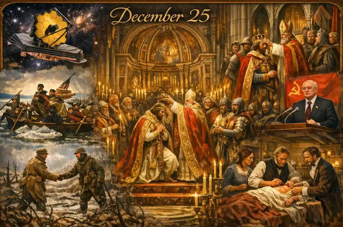 George Washington’s daring river crossing and the 1914 truce show what happened on this day in history December 25 through the lens of military courage and the pursuit of unexpected human peace.