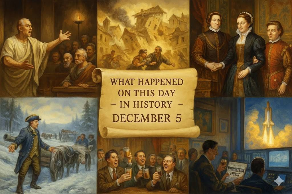 Discover key moments tied to what happened on this day in history December 5, covering political shifts, breakthroughs, and impactful decisions across centuries.