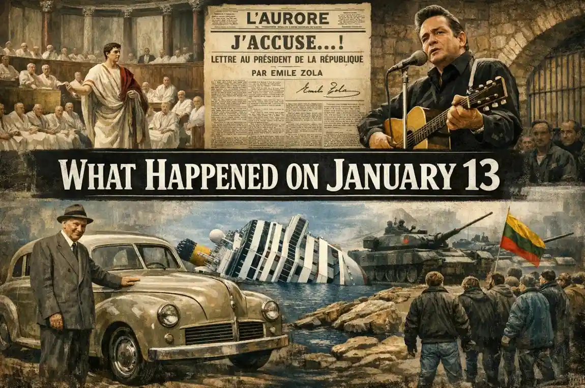 See the full timeline to discover what happened on this day in history January 13 from the Nika riots to Trump's second impeachment.