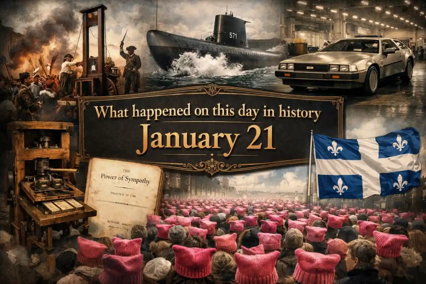 What happened on this day in history January 21? Dive into the launch of the first nuclear submarine and the publishing of America's first novel.