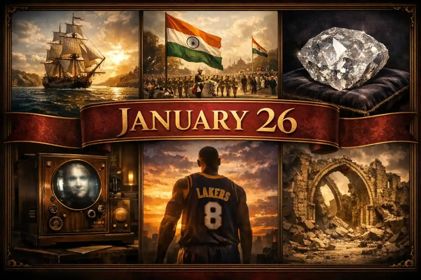 Review the timeline of major global shifts and find out what happened on this day in history January 26, from the birth of republics to the loss of legends.