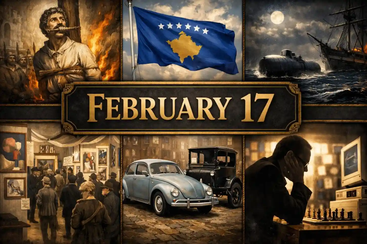 Witness the historic cultural and social milestones of what happened on this day in history February 17, including the opening of the Armory Show and the record-breaking Beetle.