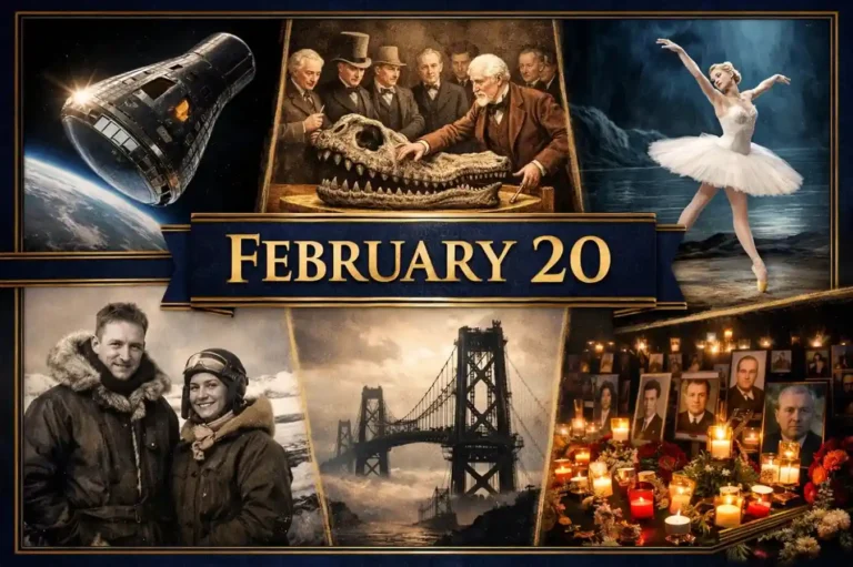 Study the historic cultural and social breakthroughs of what happened on this day in history February 20, featuring the premiere of Swan Lake and the opening of the Met.