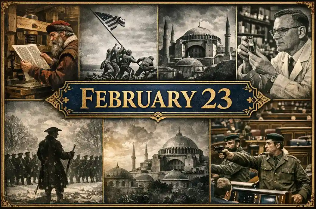 Witness the intense political and social struggles of what happened on this day in history February 23, including the 23-F coup in Spain and the murder of Ahmaud Arbery.