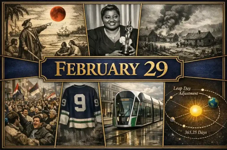 Trace the rare political and cultural milestones of what happened on this day in history February 29, from Hattie McDaniel's Oscar to the end of the Sarajevo siege.