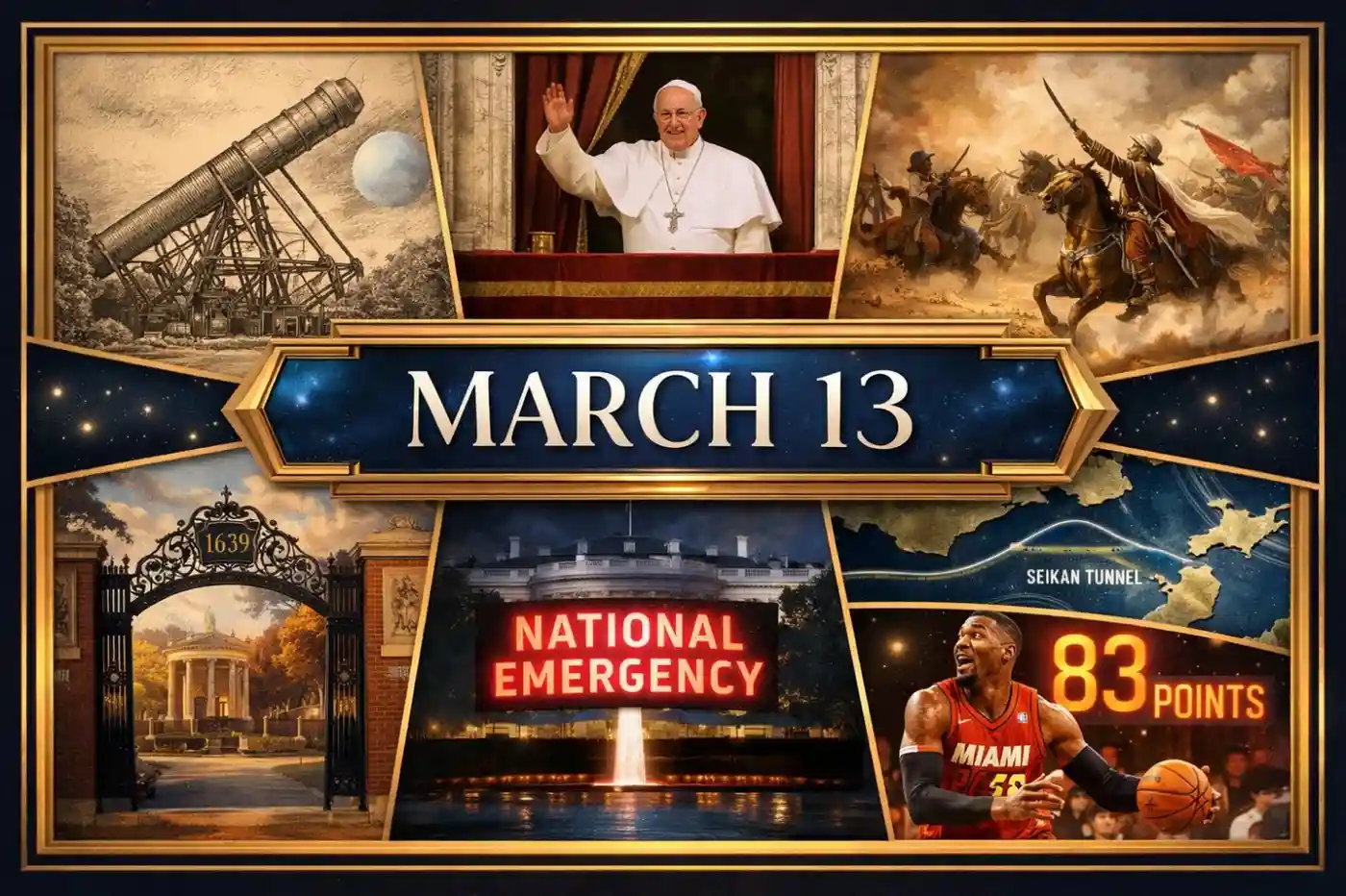 Witness the events that defined the modern era in what happened on this day in history March 13, from the COVID-19 emergency to the Dunblane tragedy.