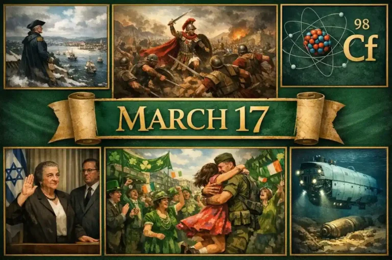 Observe the scientific and human milestones of this day in history March 17, featuring the creation of californium and the famous "Burst of Joy" reunion.