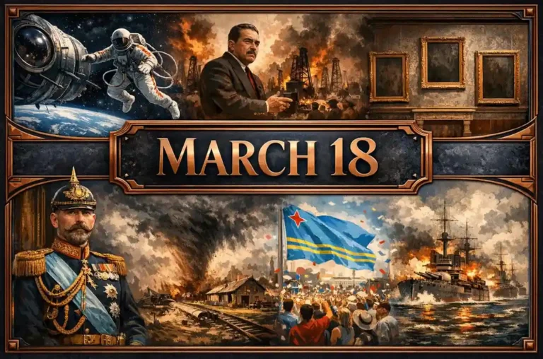 Examine the turning points of national identity in what happened on this day in history March 18, from Mexico’s oil expropriation to the Stamp Act repeal.
