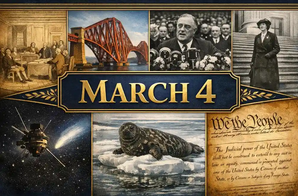 Witness the intense global struggles and scientific revelations of what happened on this day in history March 4, from the Spanish Flu's start to images of Halley’s Comet.