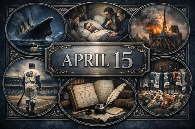 Looking back at this day in history April 15, we find a date defined by the somber conclusion of two of the most significant tragedies in modern history.