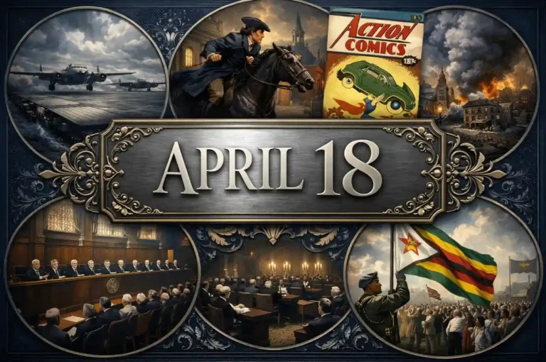Review the midnight ride of Paul Revere and the San Francisco earthquake on what happened on this day in history April 18 through a detailed lens.
