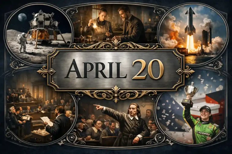 Learn about the Apollo 16 moon landing and the trial of Derek Chauvin on this day in history April 20, featuring major scientific and social milestones.