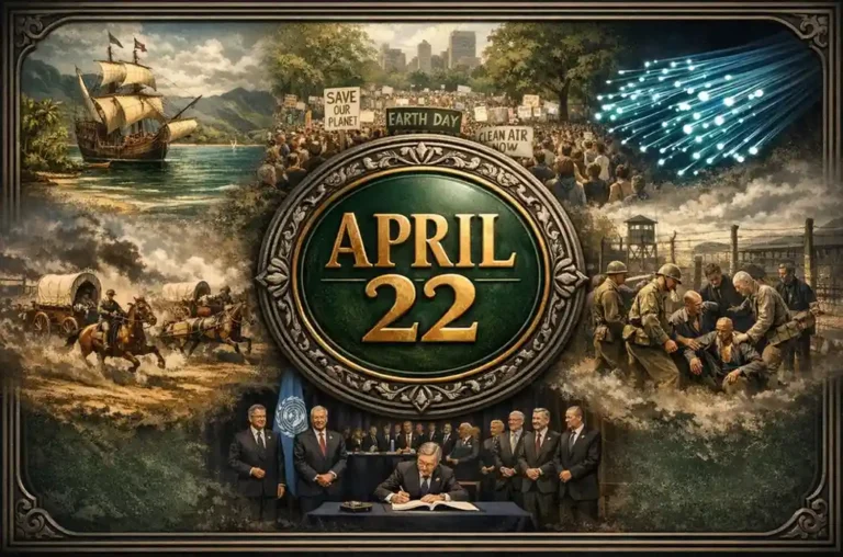 Discover the significance of the 1889 Oklahoma Land Rush and the 2016 Paris Agreement on what happened on this day in history April 22 in this overview.