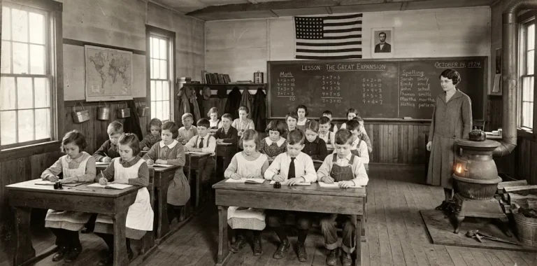"A Historic scen Children sitting at school What Was School Like 100 Years Ago"