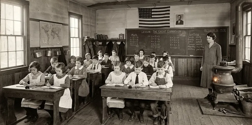 "A Historic scen Children sitting at school What Was School Like 100 Years Ago"