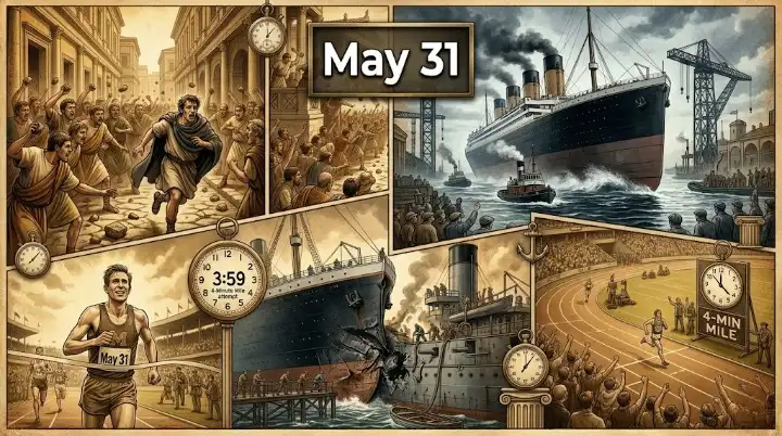 Uncover how the events of This Day in History May 31 changed everything from the heights of the Mongol Empire to Usain Bolt's record-breaking sprint track win.