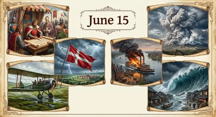 Read about the massive 1904 General Slocum disaster and other major events during this day in history June 15 that shaped our modern world.