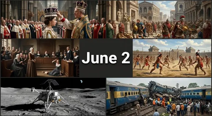 What happened on this day in history June 2? Read about the crowning of Queen Elizabeth II, Salem witch trials, and global events that altered our world.