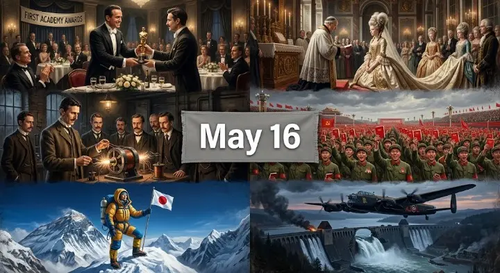 See what happened on this day in history May 16 as the first Academy Awards are handed out and China launches its chaotic Cultural Revolution.