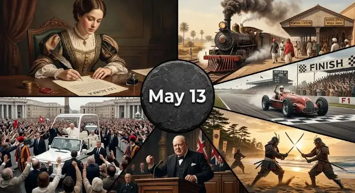From historic battlefield triumphs to major political milestones, see how this day in history May 13 brought dramatic changes to cultures across the globe.