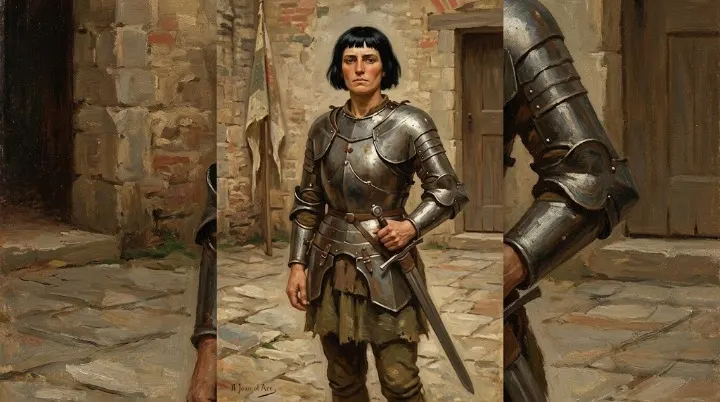 Painting showing how tall and sturdily built Joan of Arc really was