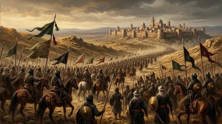 Tariq ibn Ziyad's army during the conquest of Spain in 711 CE