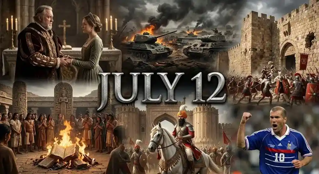 From the ruins of Jerusalem to the fields of Kursk, this day in history July 12 brings you the raw stories, battles, and kings that shaped our modern world.