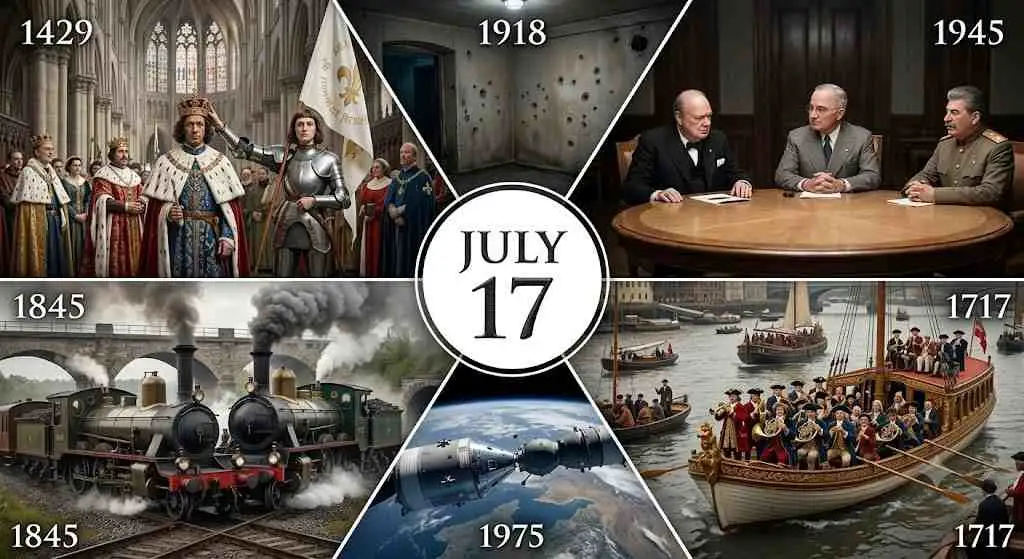 Read about what happened on This Day in History July 17, from the dramatic coronation of France's Charles VII to the historic 1975 Apollo-Soyuz space docking.