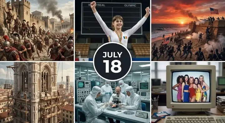 From Rome's dramatic sack in 387 BC to Nadia Comăneci's perfect 10, this day in history July 18 holds some of humanity's most gripping triumphs and tragedies.