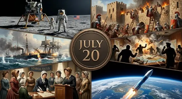 From the fall of Jerusalem to the historic Apollo 11 landing, this day in history July 20 brings you the gripping human stories that shaped our modern world.