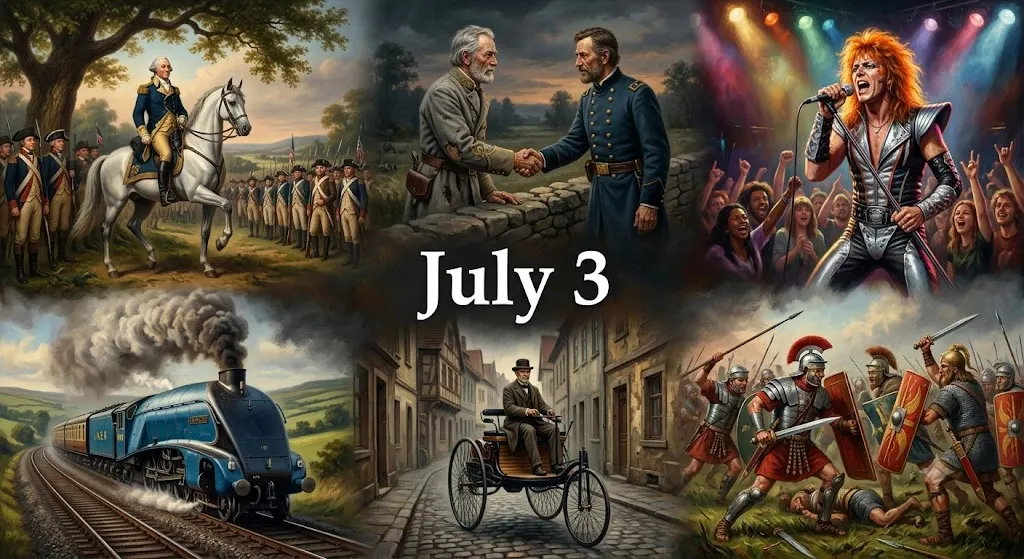 Uncover the facts about this day in history July 3. Meet the fierce warriors, bold inventors, and rebel leaders who broke the old rules to rewrite our world.