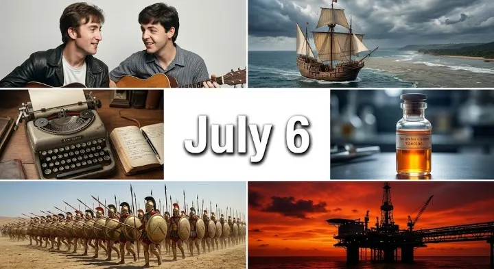 Read about this day in history July 6 to explore the dramatic events that shaped our world, from ancient Spartan defeats to the creation of the AK-47 rifle.