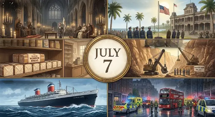 On this day in history July 7, London faced devastating terror attacks, the US annexed Hawaii, and Che Guevara began his legendary journey through Latin America.