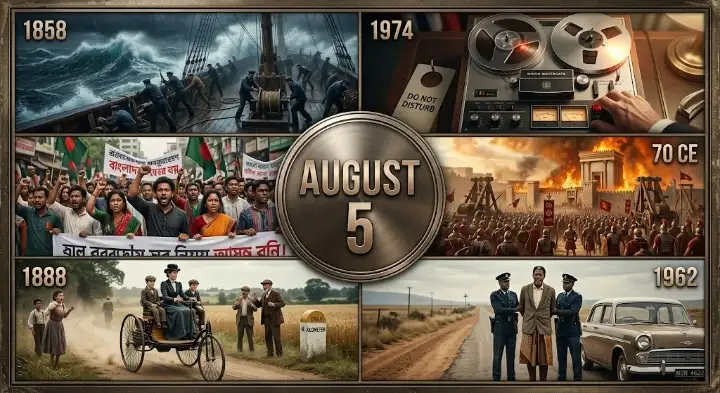 Major events on this day in history August 5 span from the first transatlantic cable in 1858 to dramatic political changes.