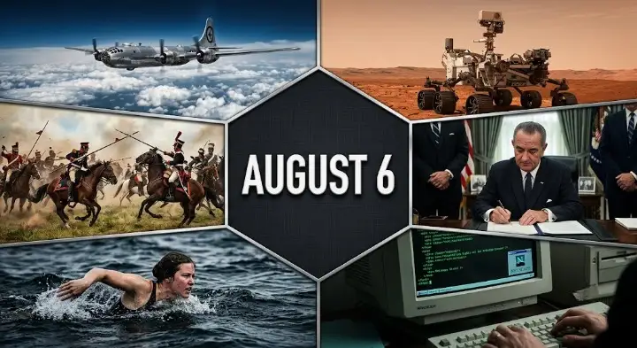 Key events mark what happened on this day in history August 6, featuring Gertrude Ederle's English Channel swim and major world milestones.